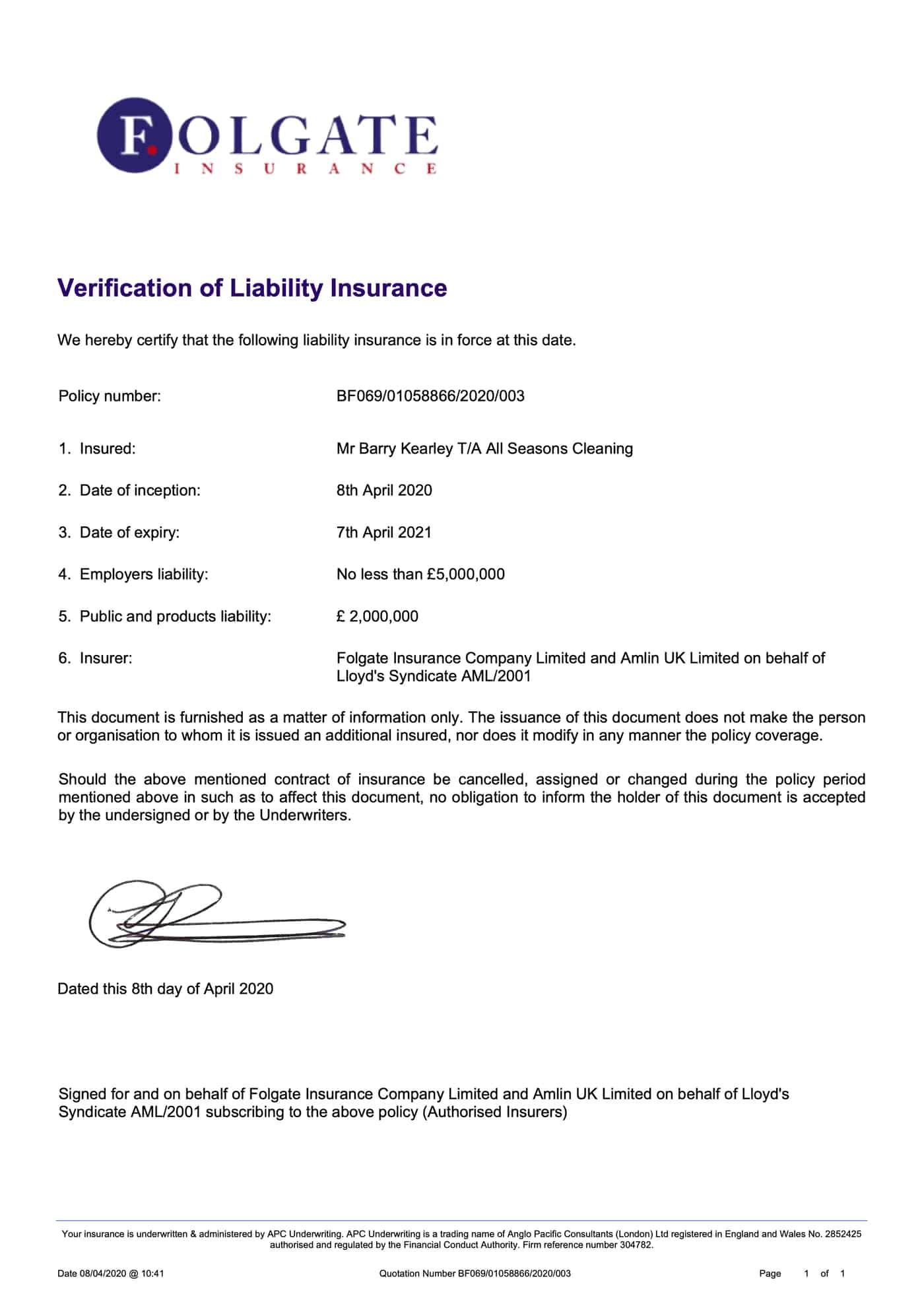 Trust and protection insist on strong public liability insurance recognised accreditations such as SafeContractor and a no quibble re clean guarantee